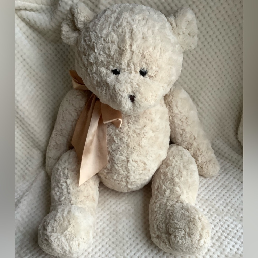 Jumbo Bearington Collection Plush Cream Coloured Bear Big Stuffed Animal Toy